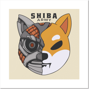 Shiba Dog Robot Crypto Posters and Art